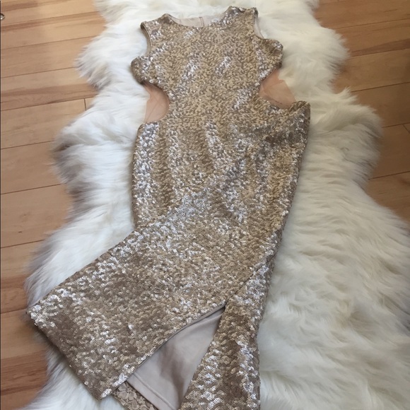 Dress the population gold sequin dress - Picture 5 of 8